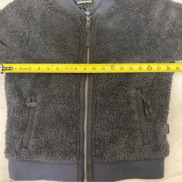 Patagonia Worn Wear Los Gatos Thick Fleece Blue Bomber Jacket Women's Small - Picture 10 of 16